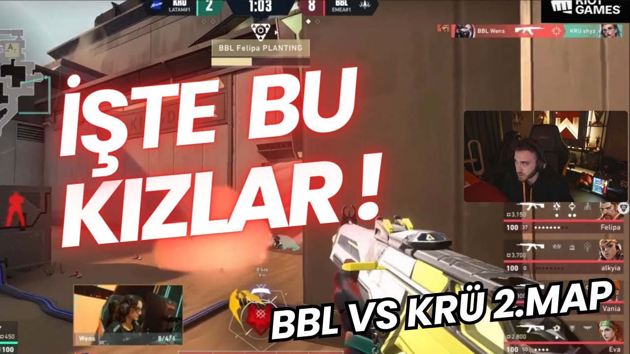 FERİT VE ALFAJER GÖZÜNDEN BBL QUEENS VS KRÜ GAMECHANGERS CHAMPIONS 2.MAP BBL ŞOV VAR VALORANT !