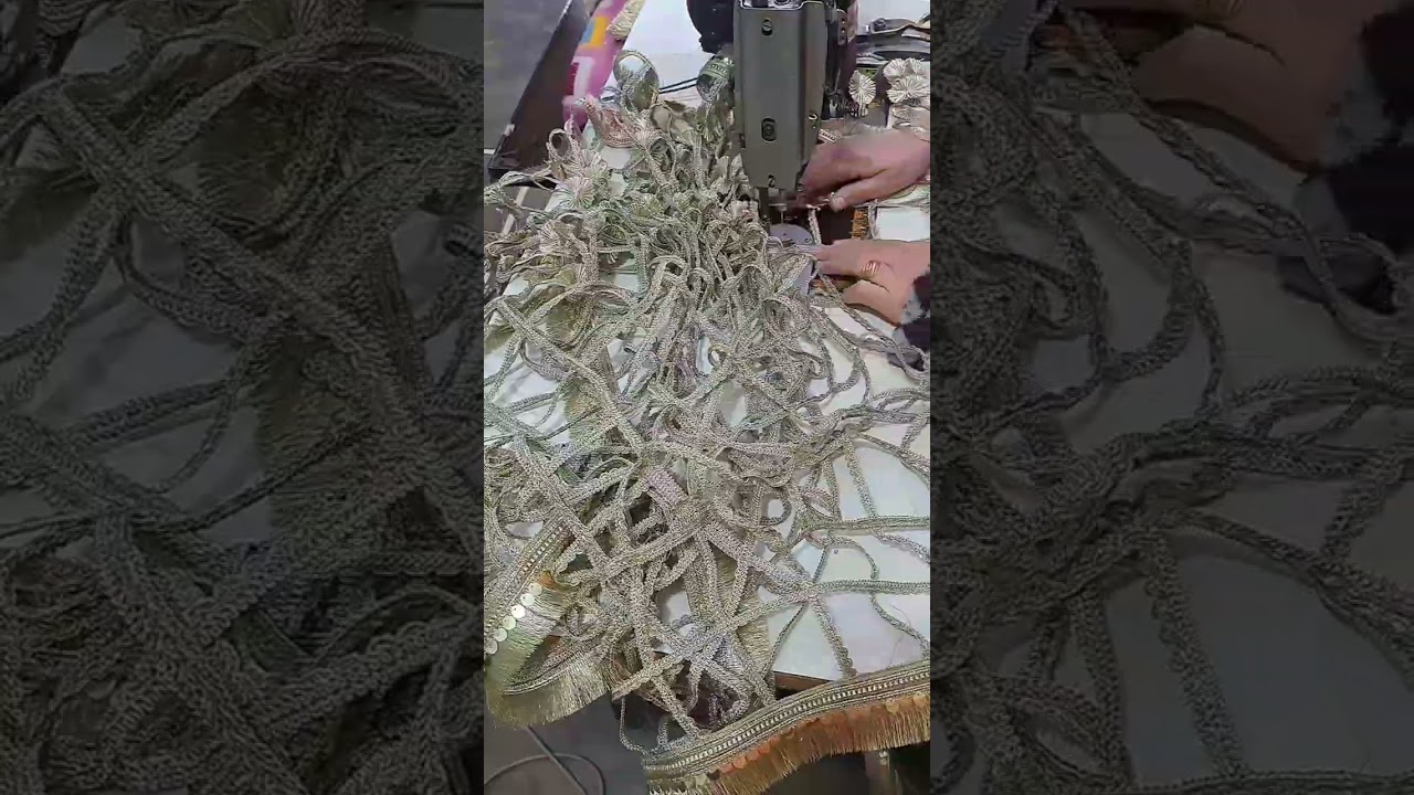 Trending jaal dupatta ki making 