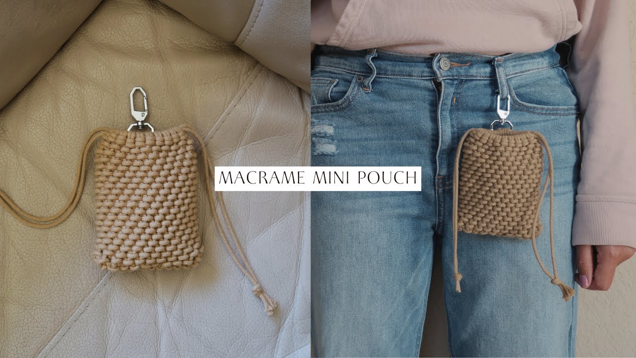 DIY Macrame Mini Pouch | Mini Bolsita de Macrame | Step by Step Tutorial
