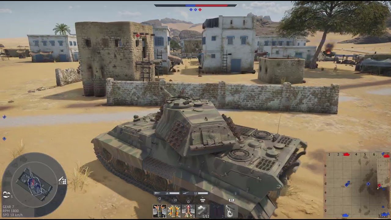 Desert battle  in war thunder(blind enemys)
