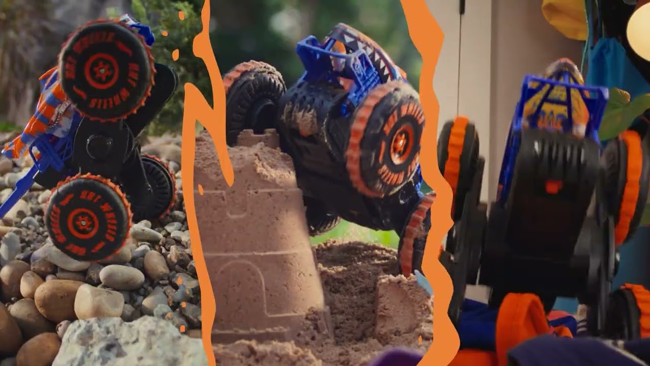 Hot Wheels Monster Trucks Tiger Shark Climber Vehicle, Battery Powered Remote Control Toy Truck | AD