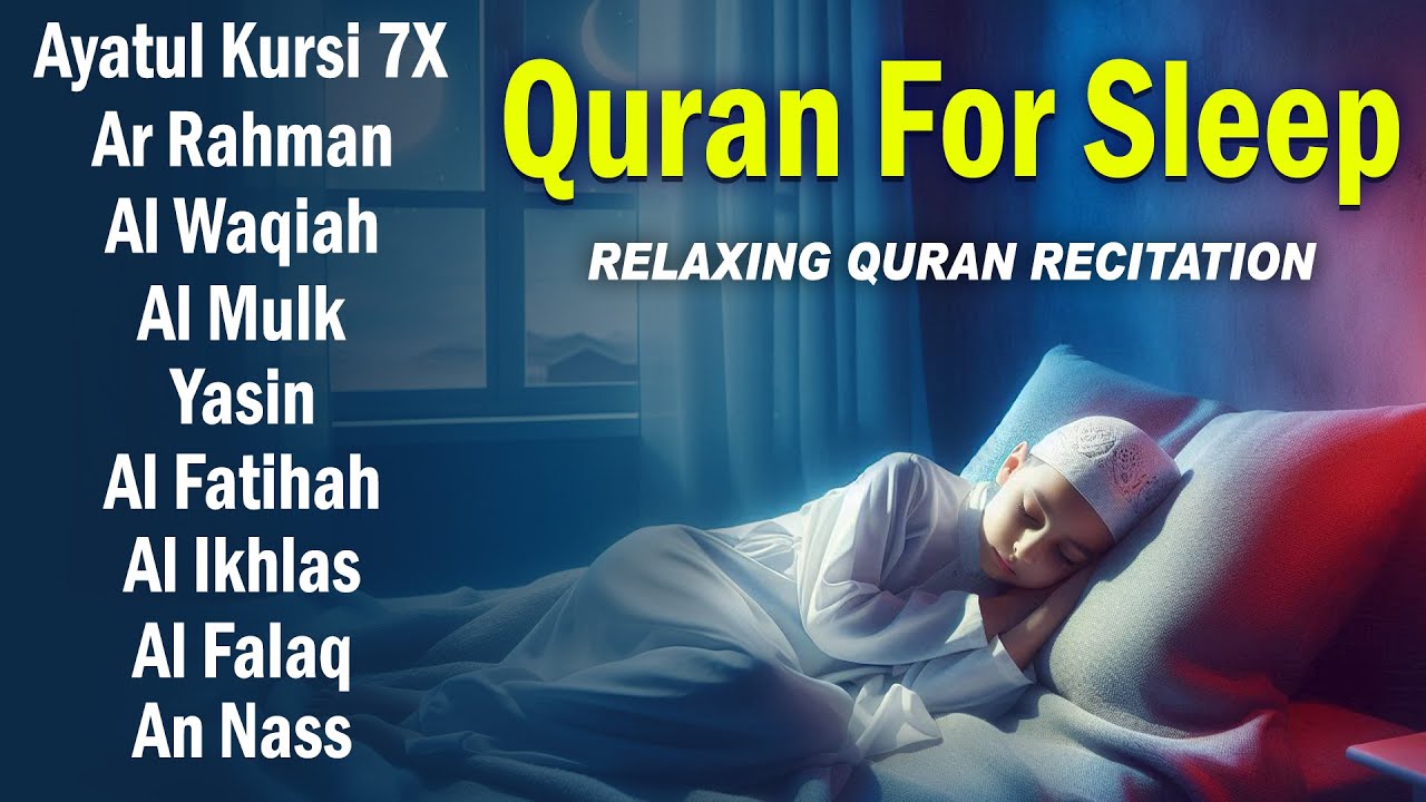 Beautiful Quran For Sleep |  Ayat Al-kursi, Al-Fatihah Yasin ,Ar-rahman-Al mulk|All Recitation,