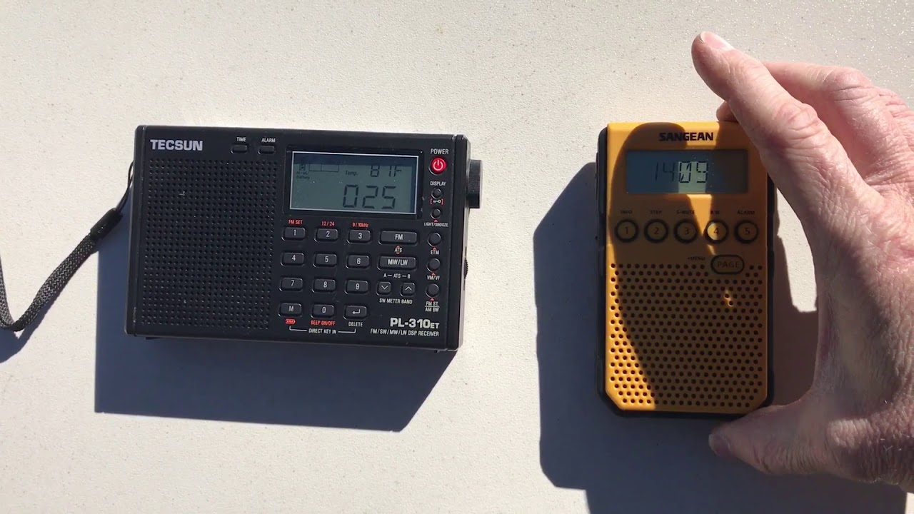 Сравнение радиостанций Tecsun PL-310ET и Sangean DT-800 в диапазоне AM/средних волн.