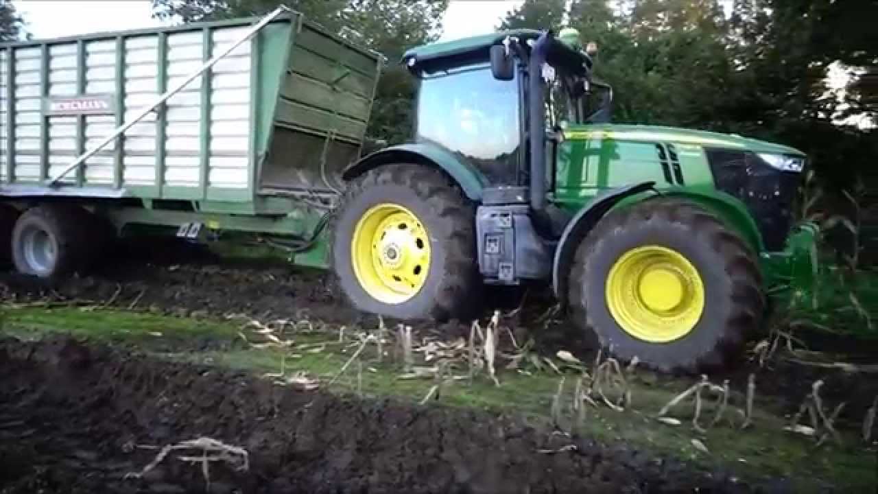 Mais Ernte 2014 Schlammschlacht auf dem Acker