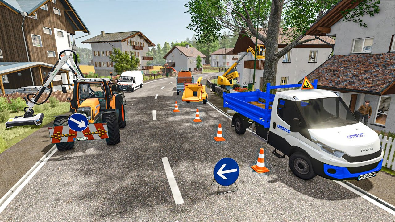 Entretien Communal Nettoyage des Routes, Elagage, Eparage | Farming Simulator 25