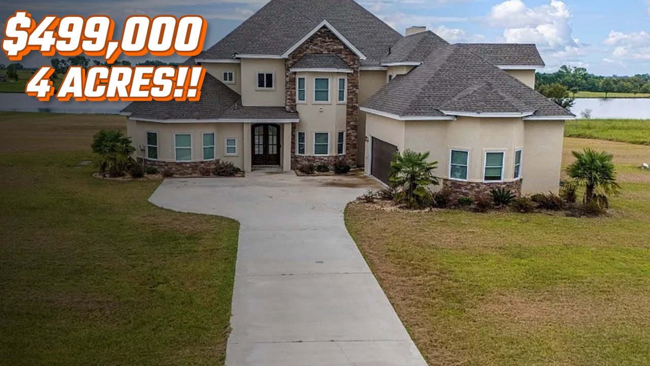 🌟 Luxury Living on 4 Acres! Tour This Stunning Hope Hull Home w/ Lake & Marble Floors 🏡✨