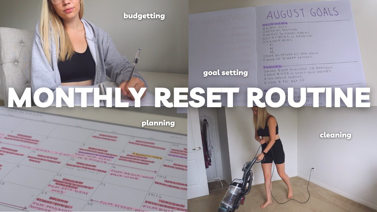 AUGUST MONTHLY RESET | budget, planning + goal setting
