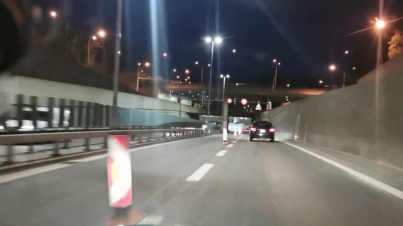 Fahrt Bülach nach Zürich City auf Autobahn A51