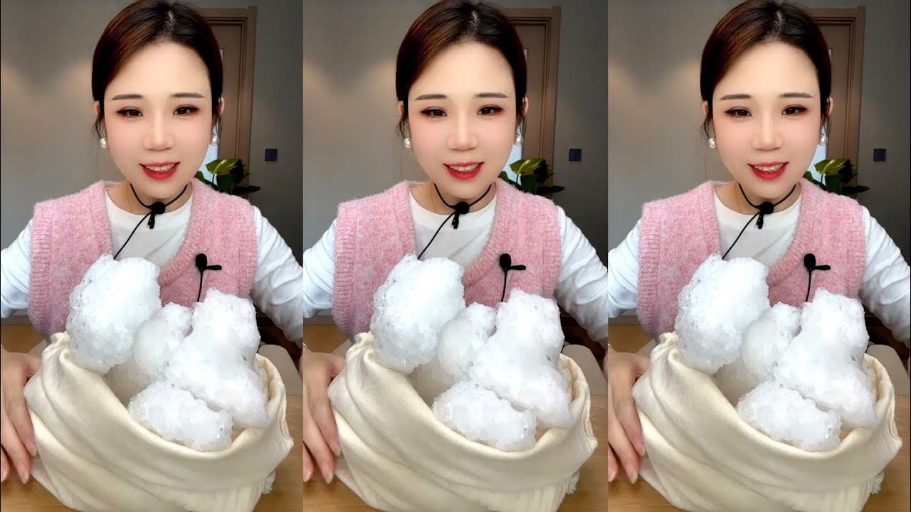 ASMR WHITE ICE EATING YY 