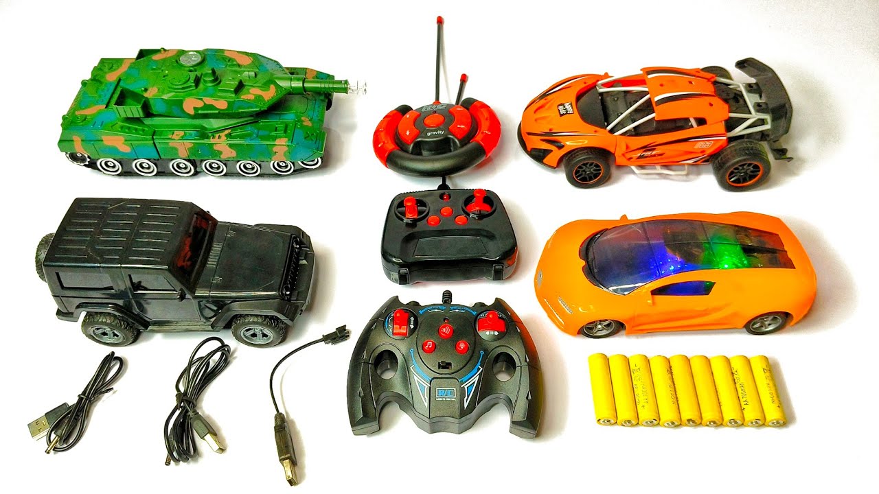 Unboxing: Remote Control Smoke Car, Electric Army Tanker, gravity sensor lighting RC Car, RC.Thar, 