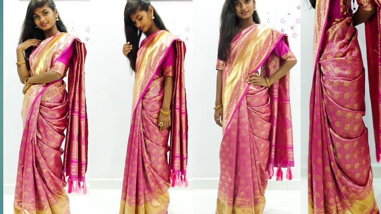 #big border saree draping #saree draping in easy way #broad border saree draping