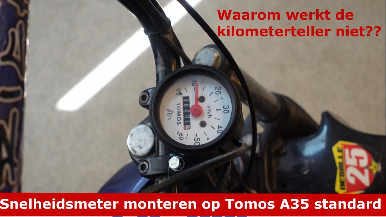 Kilometerteller / snelheidsmeter aansluiten Tomos A35 + bekende kwaaltjes