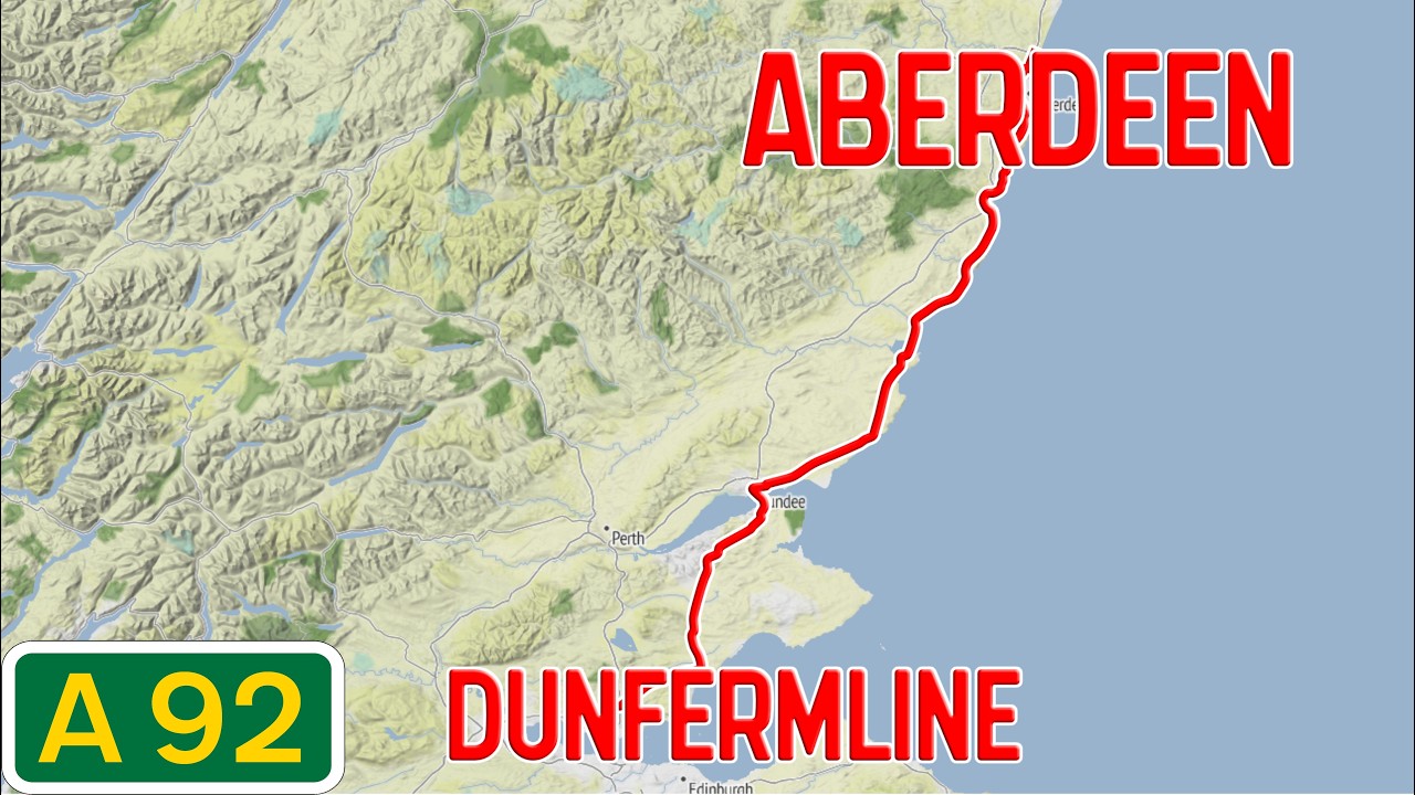 Scotland Road Tours - A92 Aberdeen to Dunfermline