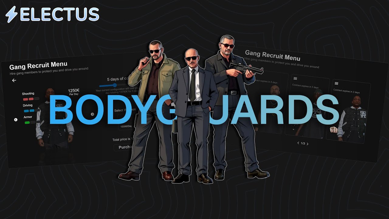 Electus Bodyguards V2 | Police Backup | Gang Recruitment | FiveM Script