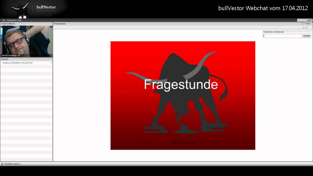 bullVestor Webchat mit Helmut Pollinger vom 17.04.2012