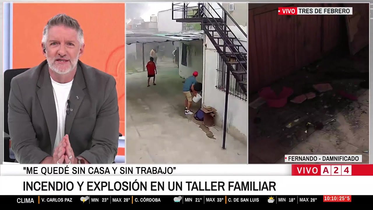 EXPLOSIÓN EN TALLER DE 3 DE FEBRERO DEJÓ UNA FAMILIA SIN HOGAR: 