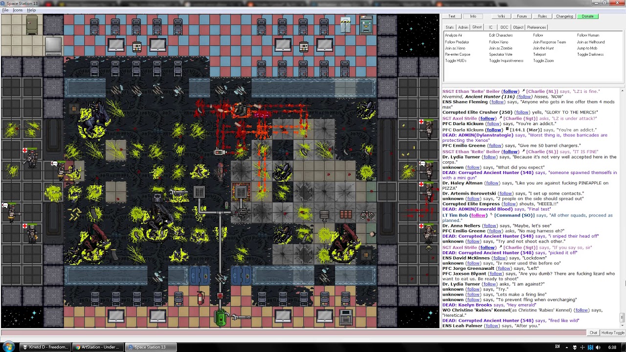 SS13 Colonial Marines: Thunderdorm Arena UPP vs PMC and minigun vs minigun