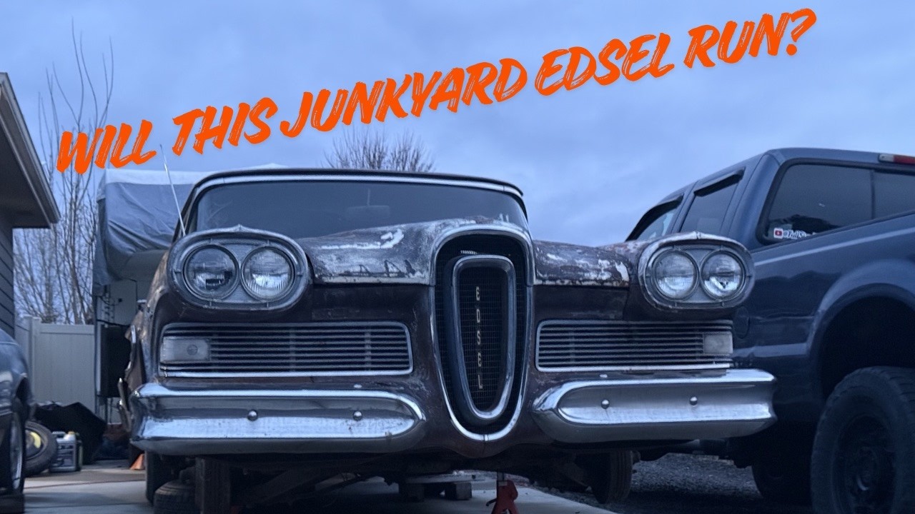Автомобиль Edsel Ranger 1958 года выпуска, с разборки. Заводится ли? Двигатель FE и механическая ...