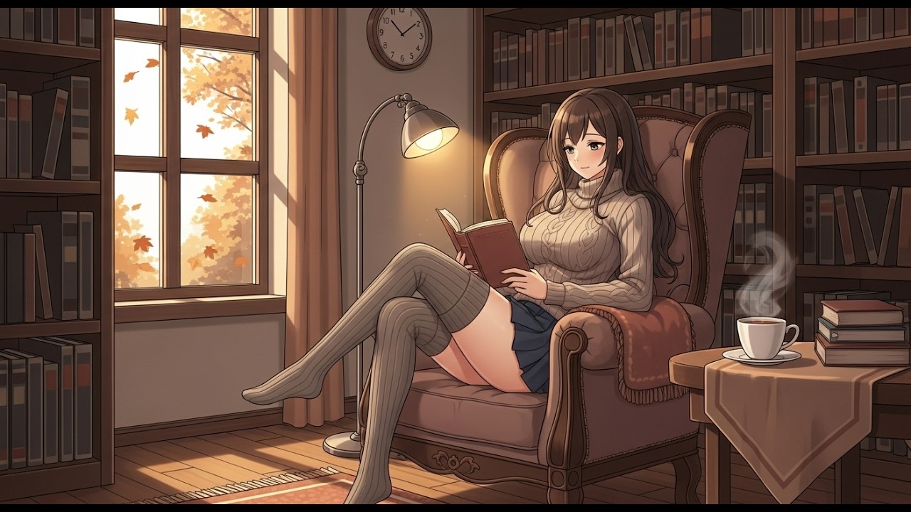 Autumn afternoons | lofi study music for quiet reading | 1 Hour