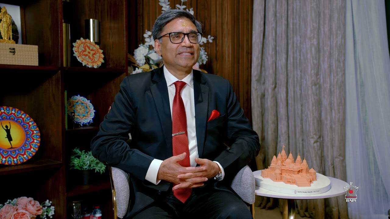 Shri Vikram Misri, India's Foreign Secretary overwhelmed by BAPS Hindu Mandir, Abu Dhabi, UAE
