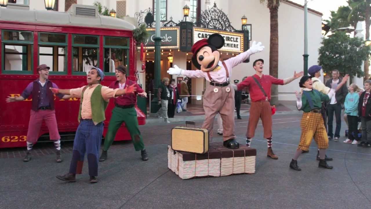 A Suitcase and a Dream (HD) - Red Car News Boys with Mickey Mouse - Buena Vista Street