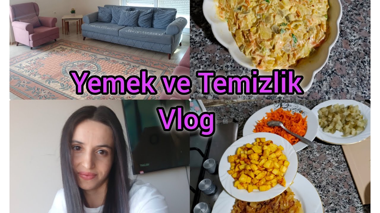 MUHTEŞEM PATATES SALATASI🌿GÜNLÜK VLOG🧼#günlükvlog #temizlik #temizlikvlog #günlük 