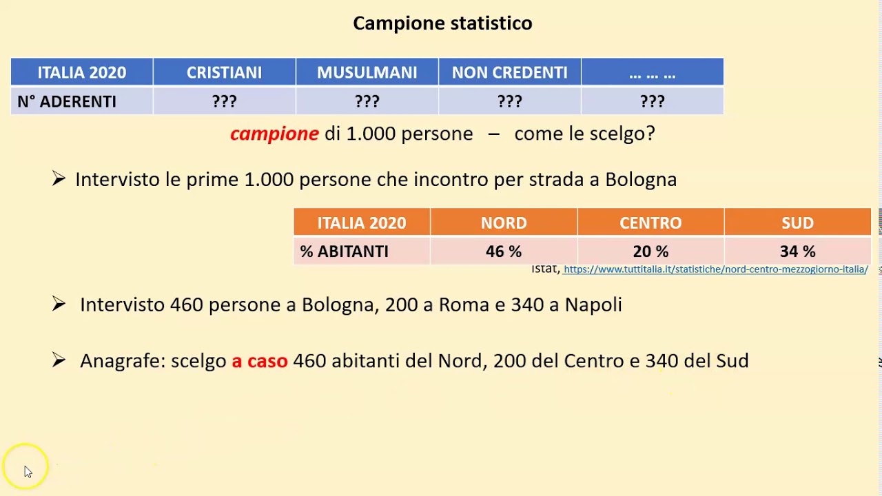 2a media. 26. Campione statistico