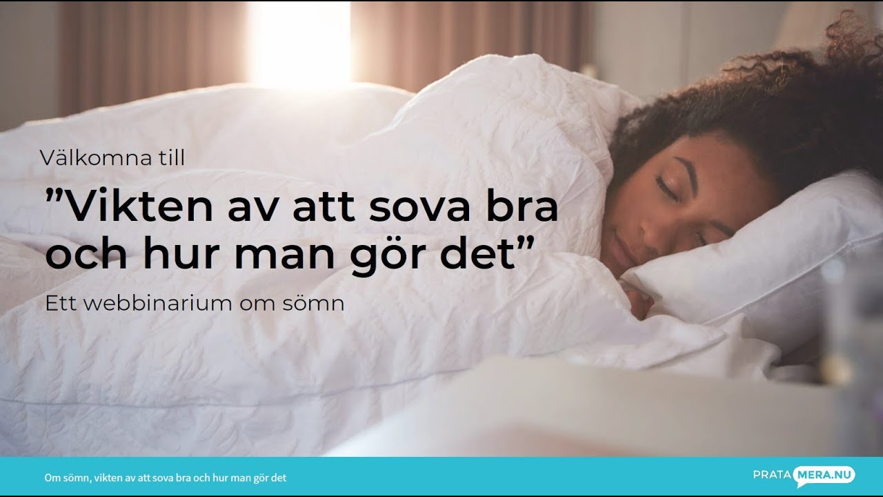 Föreläsning - Om sömn och vikten av att sova bra