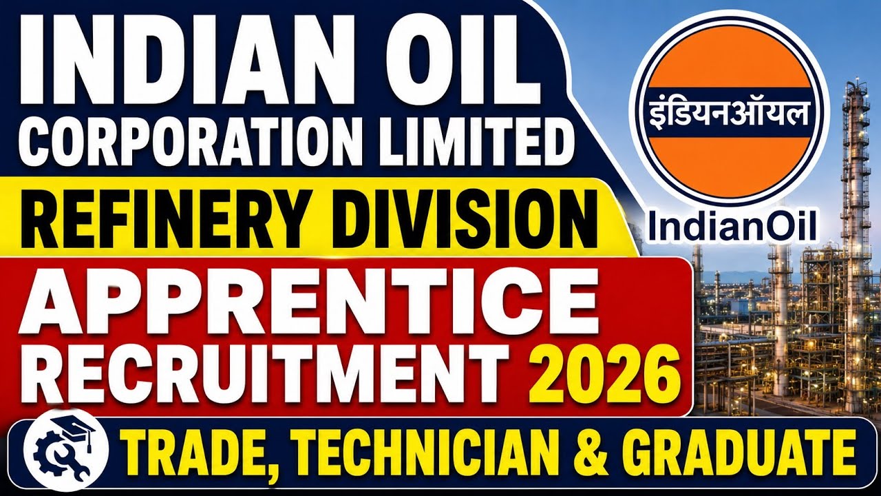 Indian Oil Corporation Limited Trade, Technician & Graduate Apprentice Recruitment 2026.