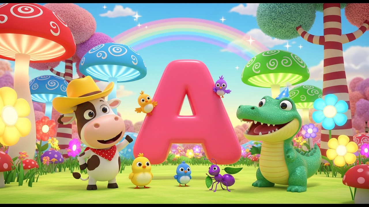 🔤🐮 Learn ABC with Animals | Easy Alphabet Song A–Z for Kids #youtubekids 