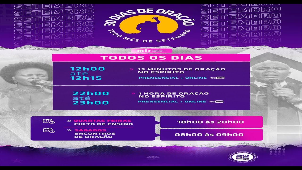 30 Dias de Oração | 7º Dia | 22H00 - 23H00 | 07.Setembro.2025