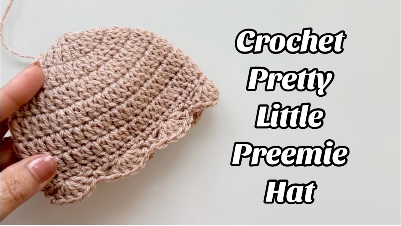 CROCHET PATTERN - PRETTY LITTLE PREEMIE BABY HAT - US TERMS