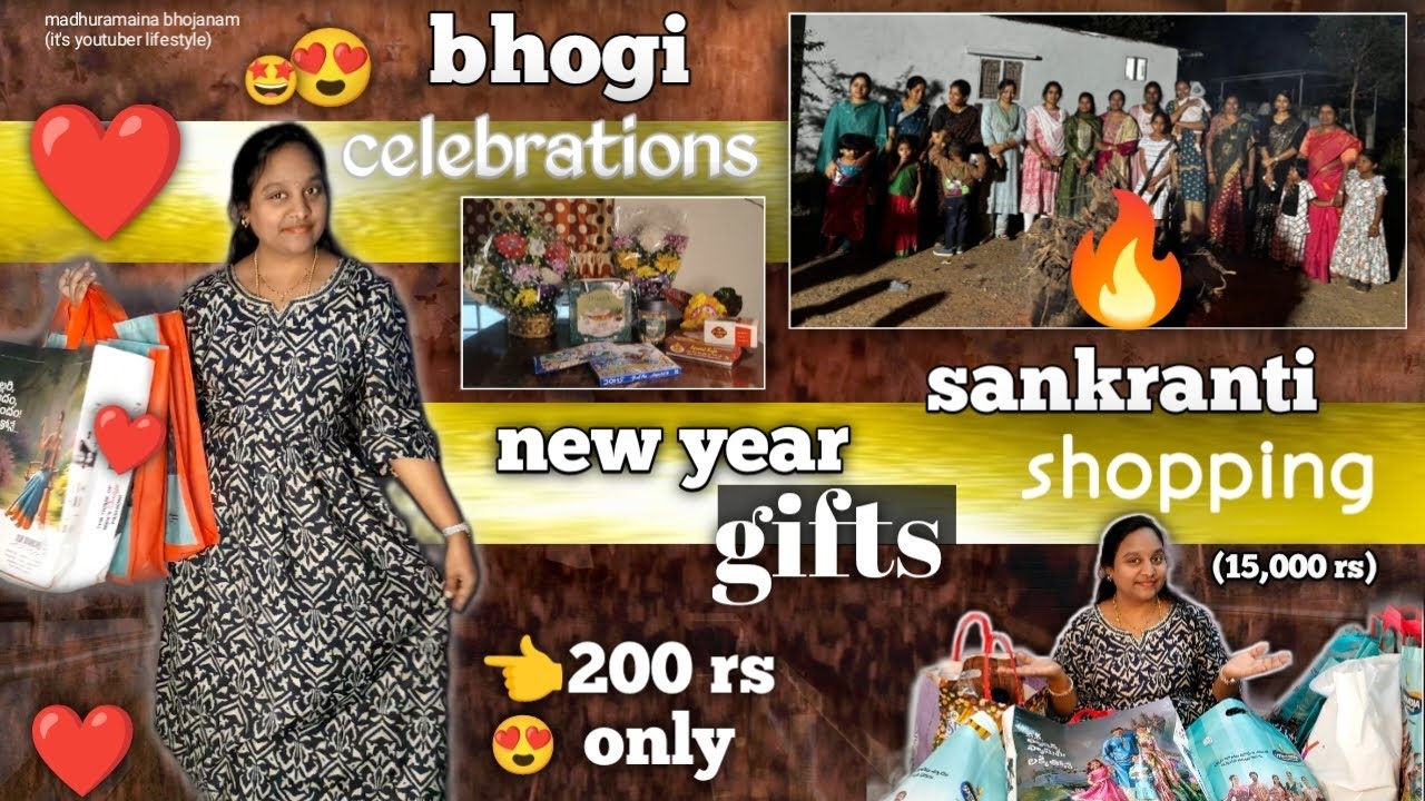 Bhogi celebrations| newyeargifts(unexpected)| sankrantishopping(15000)rs | mb(it'syoutuberlifestyle)