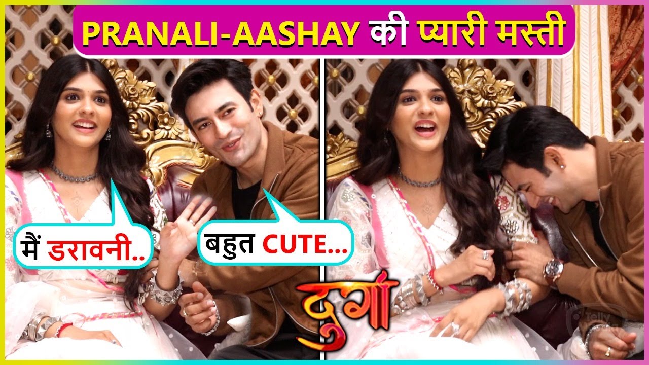 Pranali Rathod & Aashay Mishra Cute Moments At The Launch Of Durga – Atoot Prem Kahani