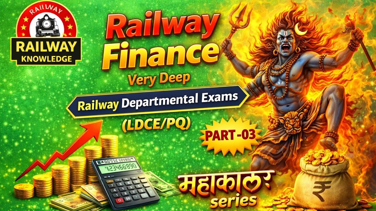 Railway Finance  !! PART - 3 !! Very Deep !! Railway Departmental Exams (LDCE/PQ) !! By R.V.Sir
