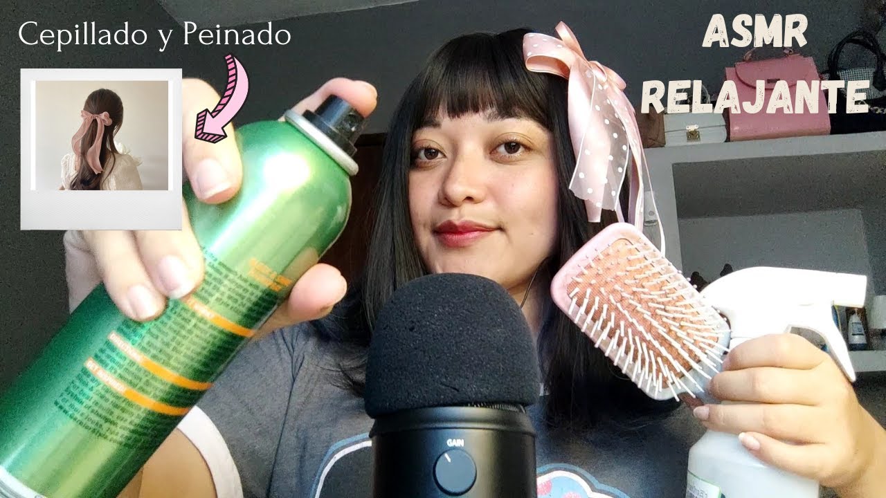 Asmr Relajante Te cepillo el cabello y hago un Peinado Aesthetic🎀 Roleplay Español #asmrparadormir
