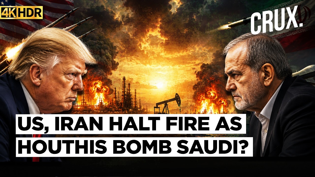 Houthis Bomb Saudi Oil Sites as Trump 'Delays' Major Iran Strike, IRGC Halts Ships in Hormuz | 4k