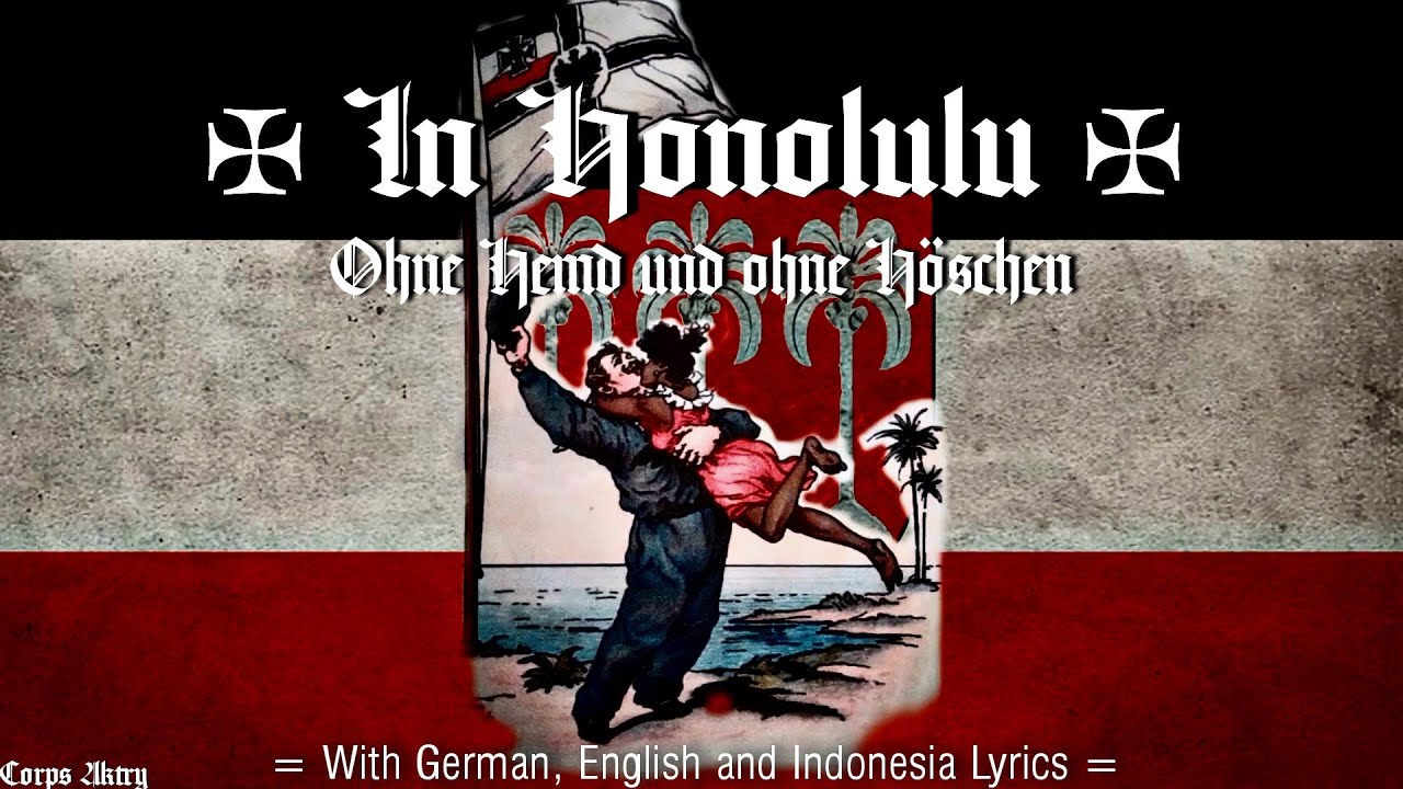 In Honolulu &bull; Ohne Hemd und ohne H&ouml;schen - With lyrics German, English and Indonesia