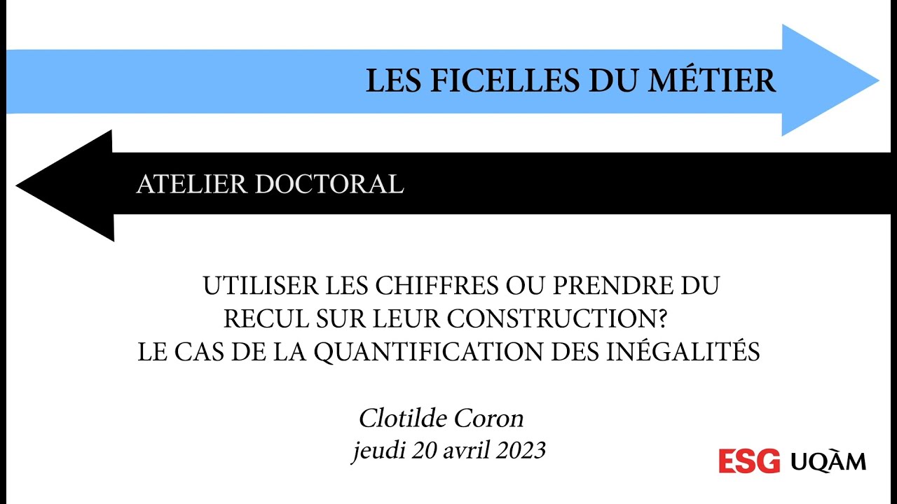 Utiliser les chiffres ou prendre du recul sur leur construction ?