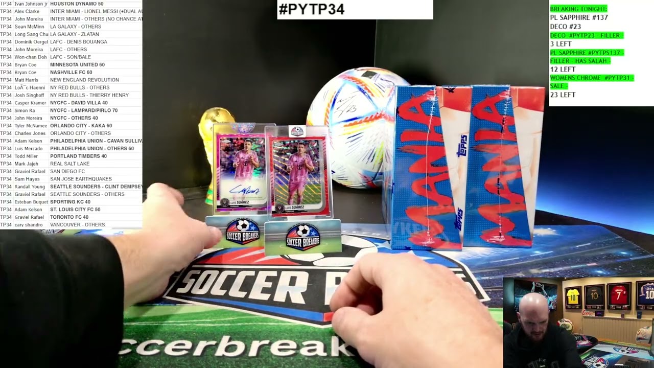 Набор карточек TOPPS MLS CHROME MANIA SOCCER 2025, 5 штук в коробке, выберите свою команду/игрока...