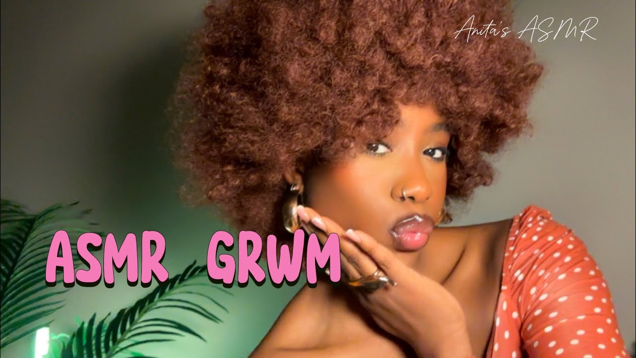 ASMR GRWM Chewing gum and whispering sounds