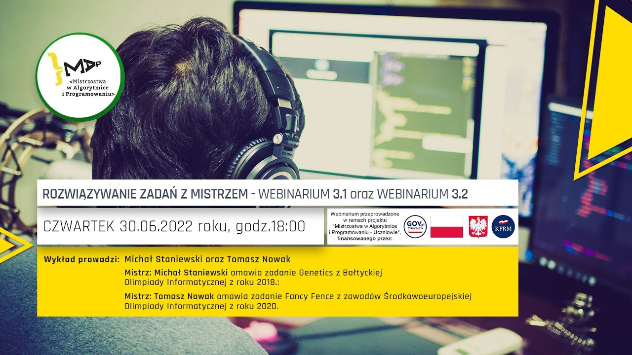 [LIVE] Rozwiązywanie zadań z mistrzem - Webinarium 3.1 oraz Webinarium 3.2