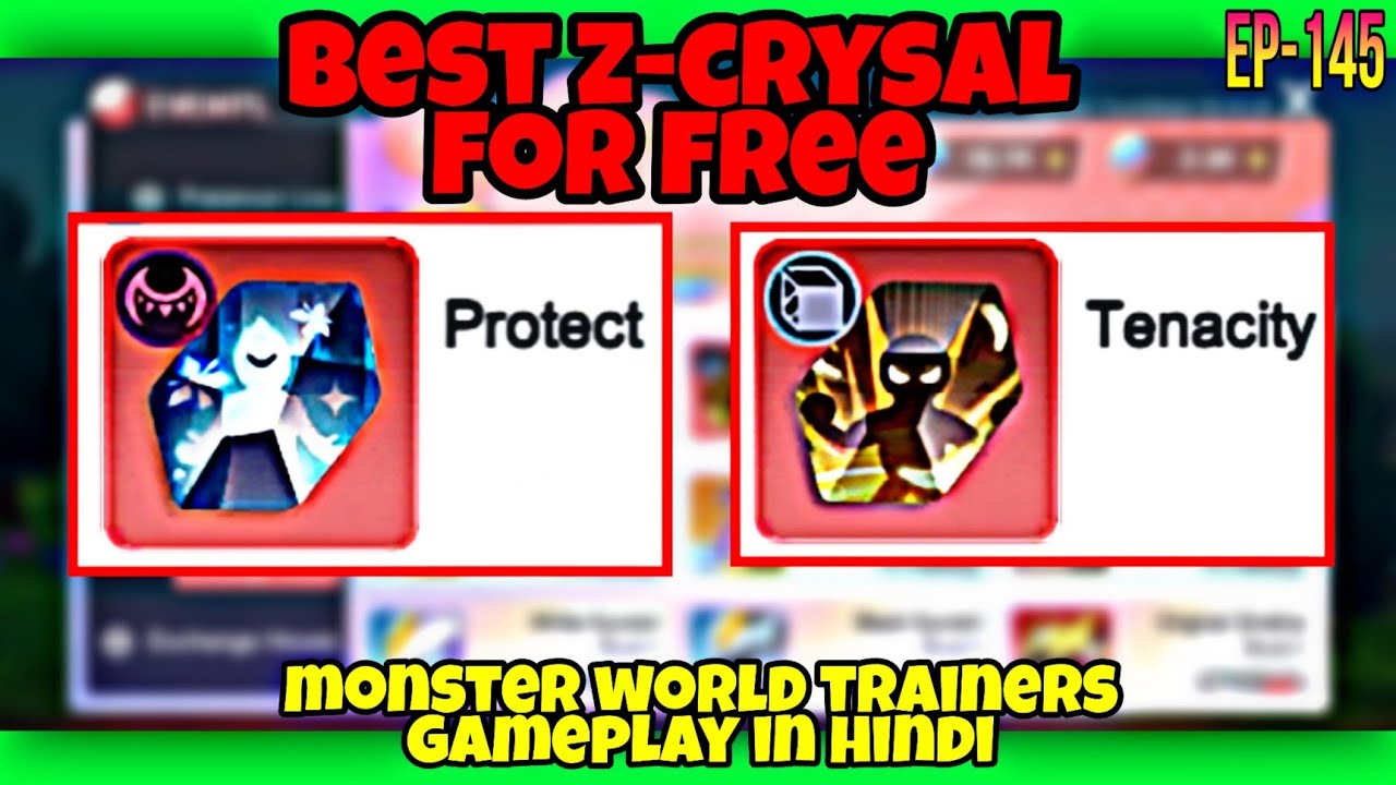 BEST Z-CRYSTAL FOR FREE? in Monster World Trainers gameplay in Hindi EP-145 #pokeverse
