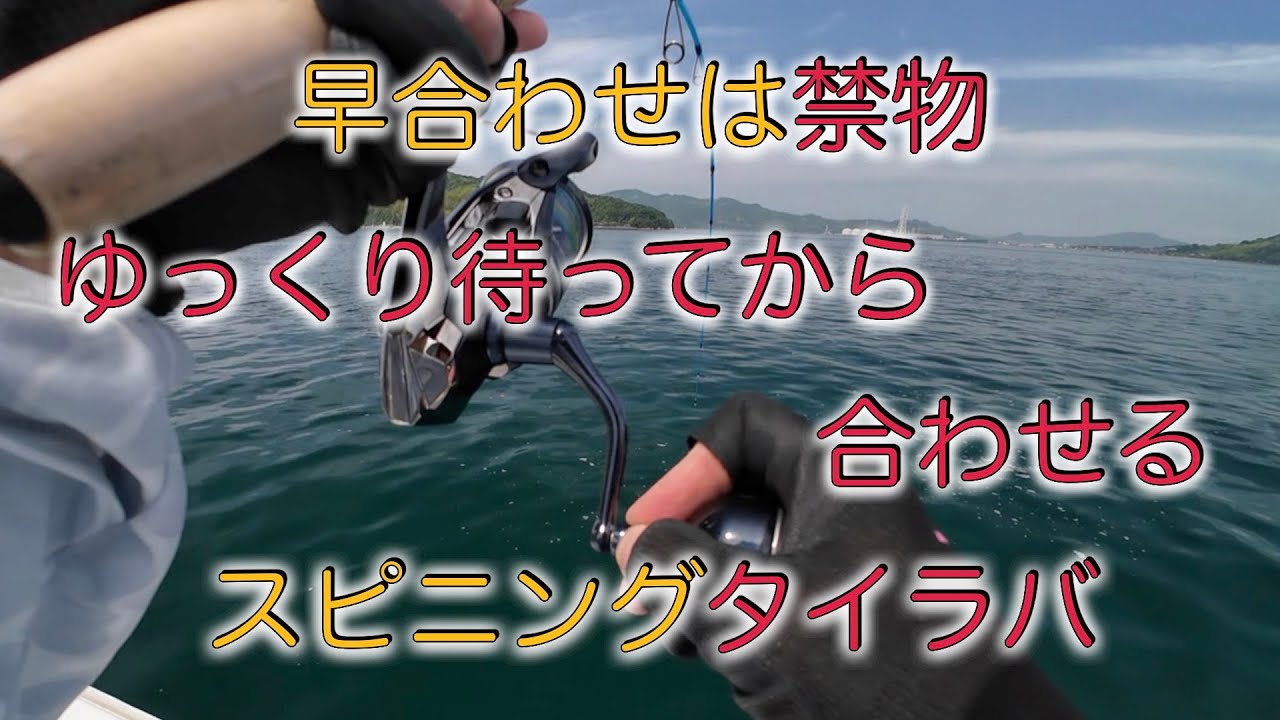 早合わせは禁物！ゆっくり待ってから合わせるスピニングタイラバ