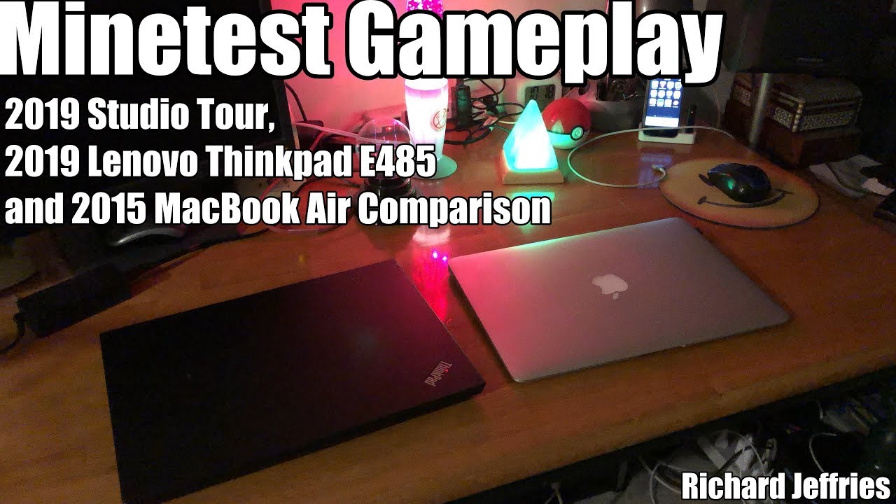 2019 Studio Tour and 2019 Lenovo E485 and 2015 MacBook Air Comparison