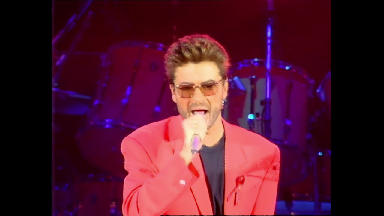 George Michael Queen 39' Tribute to Freddie Mercury at Wembley Stadium 1992 4k