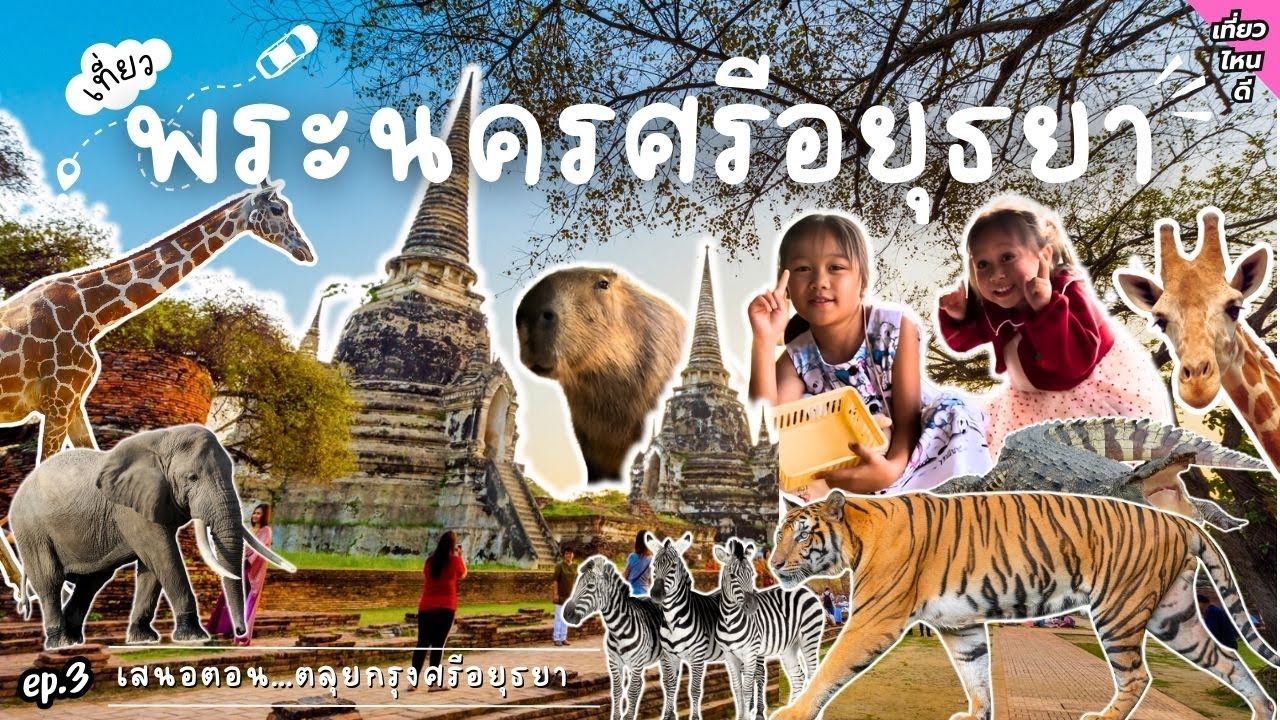 เที่ยวจังหวัดพระนครศรีอยุธยา และสวนสัตว์ในราคาประหยัด ep.3 (คลิปเต็ม) | อิมเมจเพียงออ