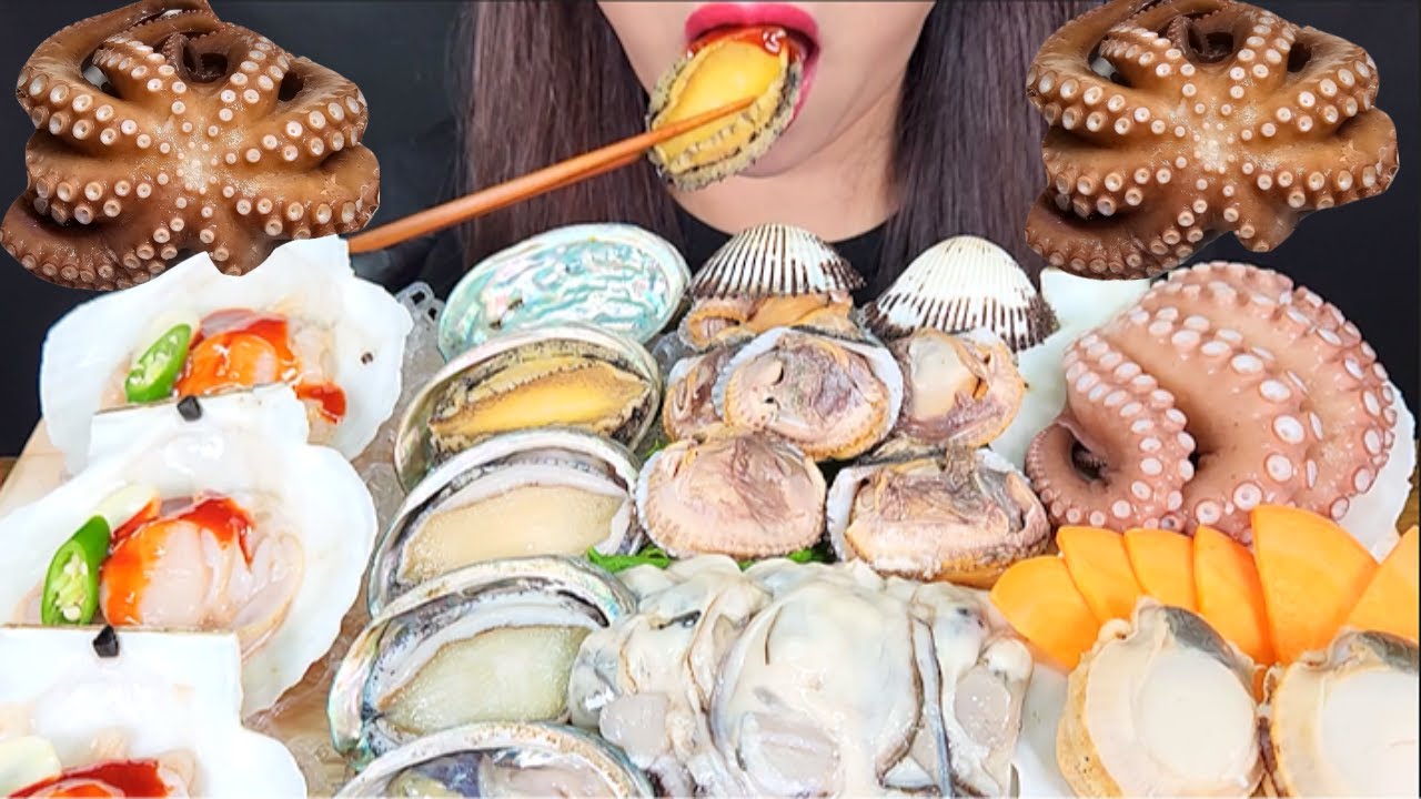 ASMR Assorted Seafood  해물모듬 리얼사운드먹방 EATING SOUND MUKBANG
