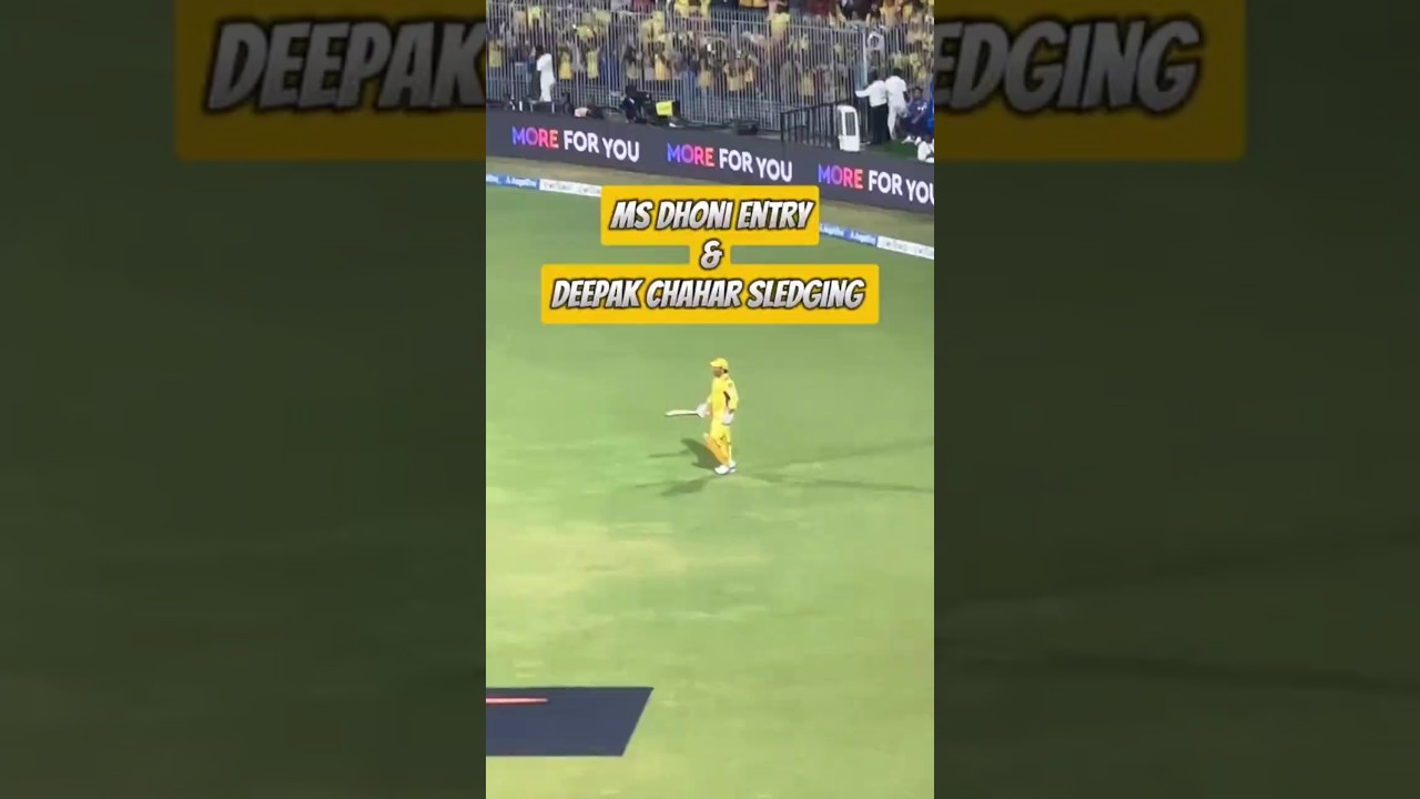 IPL 2025 CSK vs MI | MS Dhoni&rsquo;s EPIC Entry & Deepak Chahar&rsquo;s Cheeky Sledge! 😆🔥#dhoni