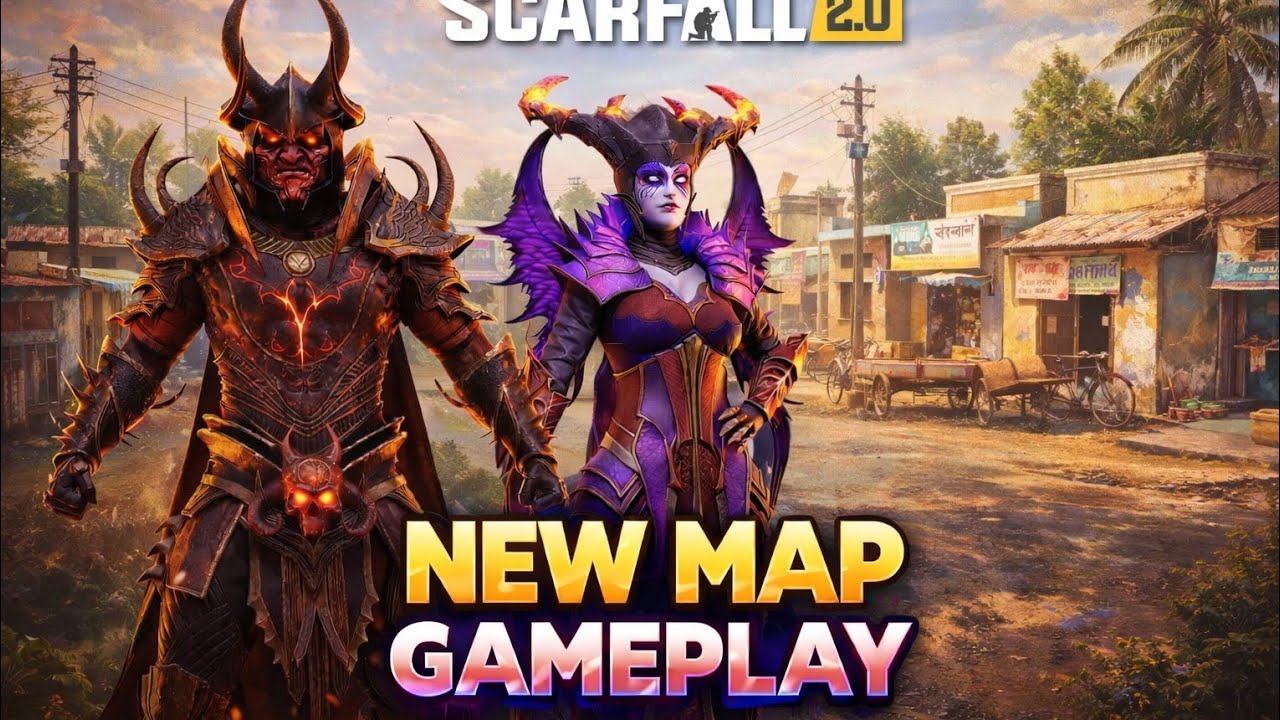 SCARFALL 2.0 New Map Gameplay 🔥 Indian 90s Style Map | Full Gameplay Hindi